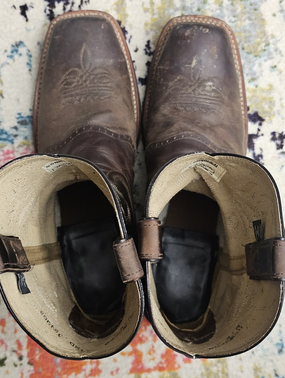 Double H Steel Toe Cowboy Boots Mens Size 11.5 Western Embroidered DH3658 - Picture 10 of 16